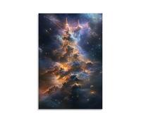 HKXXMTQMM Galactic Whispers- The Hidden Messages in Star Formations Contemporary Hanging Wall Art - Decorative Mural Design12x18inch(30x45cm)