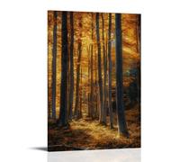 HKXXMTQMM Landscape - Enchanted Forest of Bavaria in Autumn Contemporary Hanging Wall Art - Decorative Mural Design08x12inch(20x30cm)
