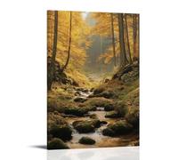 HKXXMTQMM Landscape - Golden Autumn in The Bavarian Forest Contemporary Hanging Wall Art - Decorative Mural Design20x30inch(50x75cm)
