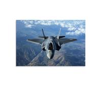HKXXMTQMM Military Weapons- F-35 Lightning II - The 5th Generation Air Dominance Contemporary Hanging Wall Art - Decorative Mural Design20x30inch(50x75cm)