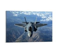 HKXXMTQMM Military Weapons- F-35 Lightning II - The 5th Generation Air Dominance Contemporary Hanging Wall Art - Decorative Mural Design20x30inch(50x75cm)