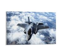 HKXXMTQMM Military Weapons- F-35 Lightning II - The Future of Air Dominance Contemporary Hanging Wall Art - Decorative Mural Design12x18inch(30x45cm)