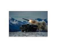 HKXXMTQMM Military Weapons- HIMARS M142 - Precision Strike Redefining Artillery Warfare Contemporary Hanging Wall Art - Decorative Mural Design24x36inch(60x90cm)