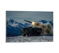 HKXXMTQMM Military Weapons- HIMARS M142 - Precision Strike Redefining Artillery Warfare Contemporary Hanging Wall Art - Decorative Mural Design08x12inch(20x30cm)