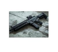 HKXXMTQMM Military Weapons- HK416 - Special Forces Modular Assault Rifle Contemporary Hanging Wall Art - Decorative Mural Design08x12inch(20x30cm)