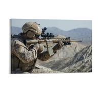 HKXXMTQMM Military Weapons- HK416 - Special Forces Modular Assault Rifle Contemporary Hanging Wall Art - Decorative Mural Design12x18inch(30x45cm)