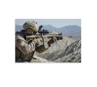 HKXXMTQMM Military Weapons- HK416 - Special Forces Modular Assault Rifle Contemporary Hanging Wall Art - Decorative Mural Design20x30inch(50x75cm)