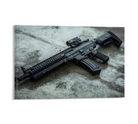 HKXXMTQMM Military Weapons- HK416 - Special Forces Modular Assault Rifle Contemporary Hanging Wall Art - Decorative Mural Design16x24inch(40x60cm)