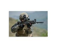 HKXXMTQMM Military Weapons- HK416 - Special Forces Modular Assault System Contemporary Hanging Wall Art - Decorative Mural Design08x12inch(20x30cm)