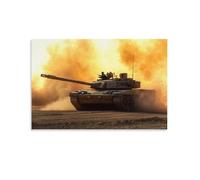 HKXXMTQMM Military Weapons- M1A2 Abrams - Americas Unstoppable Battle Tank Contemporary Hanging Wall Art - Decorative Mural Design12x18inch(30x45cm)