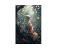 HKXXMTQMM Pet Poster Magic, Enchanted Forest Furry Tales Contemporary Hanging Wall Art - Decorative Mural Design20x30inch(50x75cm)