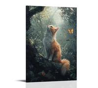HKXXMTQMM Pet Poster Magic, Enchanted Forest Furry Tales Contemporary Hanging Wall Art - Decorative Mural Design12x18inch(30x45cm)