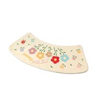 HKYBCF Bathroom Mat Shower Room Semi-circular Arc Plush Floor Mat Cartoon Pattern Bathroom Non-slip Toilet Fan-shaped Water-absorbent Foot Pad(Color 2,About 45x100cm)