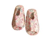 HKYBCF Fabric Slippers Women Cotton Slippers Pastoral Home Interior Floral Soft-soled Comfortable Household Warm(Color 11)