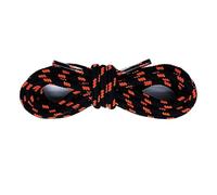 HKYBCF Hiking shoelaces 4 Pair 5MM Round Shoelaces Solid Laces Polyester Matching Sports Shoes Tooling Boots Hiking for men(Black Orange,120cm)