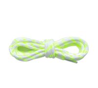 HKYBCF Hiking shoelaces 4PAIR 5MM Round Shoelaces Flower Dots Solid Laces Polyester Matching Sports Shoes Tooling Boots Hiking for men(White Neon Green,100cm)