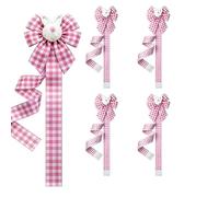 HKYFNNBW 6PCS Easter Bow Decoration 78.8 Inch Large Ribbon Bows Carrot Buuny Home Holiday Birthday Party Kitchen Cabinet Decor (4PCS-Pink 7, 200cm/78.74inch)