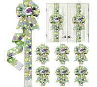 HKYFNNBW 6PCS Easter Bow Decoration 78.8 Inch Large Ribbon Bows Carrot Buuny Home Holiday Birthday Party Kitchen Cabinet Decor (6PCS-Light Green, 183cm/72.05inch)