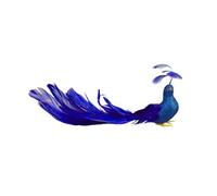 HKYFNNBW Christmas Tree Ornaments Glittered Long Tail Peacock Feathers Decorations Glitter Birds Clip On Home Xmas Party Decor (1PC-Blue 3, 28 * 12 * 12cm/11.02 * 4.72 * 4.72inches)