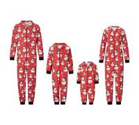 HKYFNNBW-Family Matching Christmas Pajamas Hood Jumpsuit One Piece Pajamas Cartoon Snowman Print Long-Sleeved Zip Up Sleepwear (Women, XL, Red 4)