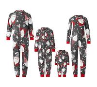 HKYFNNBW-Family Matching Christmas Pajamas Jumpsuit Sleepwear Cartoon Elk/Snowman Print Long-Sleeve Zipper Hood Christmas PJs (Women, S, Black 7)