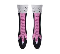 HKYFNNBW-Kids Funny Socks, Cute Chicken Feet Socks Soft Elastic Non-slip Socks Halloween Socks (Black Rose Red, 3-5 Years)