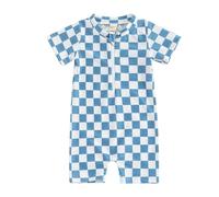 HKYFNNBW-Toddler Boys Rash Guard Swimwear Cartoon Marine Life Print Short Sleeve Swimsuits Front Zipper Bathing Suits (Blue 10, 12-18 Months)