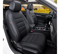 HKZ Custom Fit Civic Seat Cover Full Set for Honda Civic 4 Door (Hatchback Sport 2022-2025)&(Hatchback LX 2022-2024) 5-Seats Full Set,Leather Seat Protector(Black)