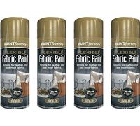 HL 4 x Gold Spray Paint Fabric Leather Spray Paint Art Vinyl & Crafts Flexible 200ml
