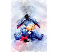 HL Lospeces 5D Diamond Painting Kits for Adults and Kids, Full Drill Round Rhinestone Paint with Diamonds, Winnie The Pooh Eeyore Diamond Art and kits (12X16 Inch)