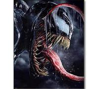 HL Lospeces Diamond Painting Kits for Adults and Kids, Full Drill Round Rhinestone Paint with Diamonds, Cross Stitch Embroidery Art, Venom Diamond Art Kits (12X16 Inch)