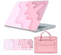 HLAAJJX Case Compatible with MacBook Air 13 inch M5 M4 M3 M2 2022-2026 | Lightweight Hard Shell Case & Keyboard Cover & Laptop Sleeve for Macbook Air 13.6" A3449 A3240 A3113 A2681, Pink Layer
