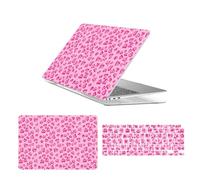 HLAAJJX Case Compatible with MacBook Pro 14 inch 2021 2023-2026 M1 M2 M3 M4 M5 Pro/Max with Liquid Retina XDR Display & Touch ID, Hard Shell&Keyboard Cover, Pink Heart Leopard