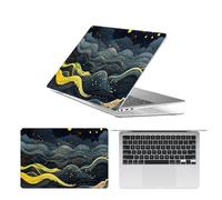HLAAJJX Case Compatible with MacBook Pro 14 inch 2021 2023-2026 M1 M2 M3 M4 M5 Pro/Max with Liquid Retina XDR Display & Touch ID, Hard Shell&Keyboard Cover, Gold Foil Night Sky Prin