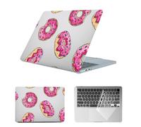 HLAAJJX Case Compatible with Macbook Pro 14 inch M1 M2 M3 M4 Max (2021-2024) A2442 A2779 A2918 A2992 A3112 A3185 A3401,Laptop Hard Shell Case & Clear Keyboard Cover,Pink Donuts