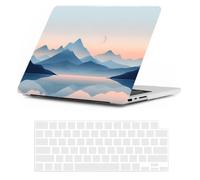 HLAAJJX Case Compatible with MacBook Pro 16 inch M5 M4 2021-2026 M1 M2 M3 | Art Plastic Hard Shell Protective Case Cover & Keyboard Cover for Macbook Pro 16.2 inch, Moon Peaks