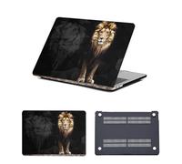 HLAAJJX Case Compatible with New MacBook Pro 16 inch M1 M2 M3 M4 Max (2021-2024) A2485 A2780 A2991 Retina XDR Dispaly/Touch ID, Snap on Plastic Laptop Case Cover,Black Lion