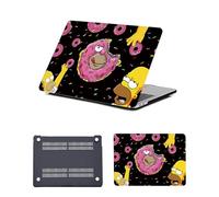 HLAAJJX Case for Macbook Air M4 M3 M2 13 inch with 13.6" Liquid Retina Display,2025 2024 2023 2022 Release Model A3240 A3113 A2681,13.6" Slim Plastic Laptop Cover Case,Donut and Duck