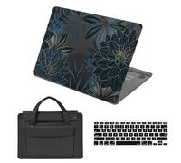 HLAAJJX Case for MacBook Pro 14 inch M5 M4 M3 M2 M1 Max 2025-2021 A3434 A3401 A3185 A3112 A2992 A2918 A2779 A2442,Hard Shell & Laptop Carrying Case & Keyboard Cover,Luxury Flower