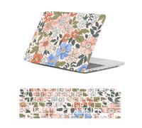 HLAAJJX Case for New MacBook Pro 15 inch 2019 2018 2017 2016 A1990 A1707 Touch Bar & Touch ID,Arts Printed Plastic Laptop Case & Keyboard Cover for Macbook Pro 15 inch,Classic Flower