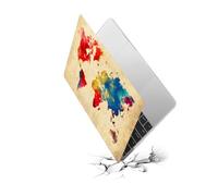 HLAAJJX Compatible with MacBook 12 Inch Case,Arts Designed Hard Shell Case Cover for Mac 12" with Retina Display Model A1534 2020 2019 2018 2017 2016 2015,World Map