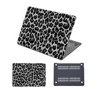HLAAJJX Compatible with MacBook Air 13 inch Case 2010-2017 Version A1466 A1369,Sturdy Protective Laptop Hard Shell Cover for Macbook Air 13.3 inch Case,Black Cheetah Print