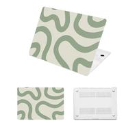 HLAAJJX Compatible with MacBook Pro 13 inch Case 2009-2012 Version A1278 with CD-ROM,Matte Frosted Plastic Protective Laptop Shell Hard Case,Green Wave