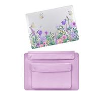 HLAAJJX Compatible with MacBook Pro 16 inch Case 2020 2019 A2141 with Touch Bar/Touch ID,Durable Plastic Laptop Case Protective Cover and Laptop Sleeve Bag,Flower