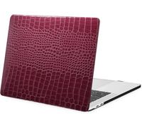 HLAAJJX Compatible with New Macbook Air 15 inch M3 M2 Retina & Touch ID Case 2024 2023 A3114 A2941, Naked Feel Plastic Leather Laptop Hard Shell Protective Case,Red Crocodile Print
