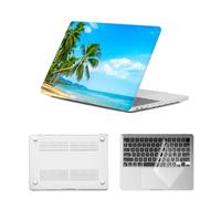 HLAAJJX for MacBook Air 13 inch Case 2017 2016 2015 2014 2013 2012 2011 2010 A1466 A1369,Anti-crack Hard Shell Laptop Case & Clear Keyboard Cover for Macbook Air 13",Blue Beach
