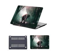 HLAAJJX for MacBook Air 13 inch M1 Case 2020 2019 2018 Release,Pretty Hard Shell Cover for Macbook Air 13.3" Case Retina Model A2337 A2179 A1932 with Touch ID,Wild Elephant