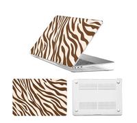 HLAAJJX for Macbook Neo Case 13 inch 2026 Model A3404 with A18 Pro Chip,Sturdy Hard Shell Case for Macbook Neo 13 inch with 13" Retina Display & Touch ID,Brown Zebra Print