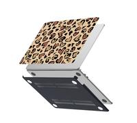 HLAAJJX for Macbook Neo Case 13 inch 2026 Model A3404 with A18 Pro Chip,Sturdy Hard Shell Case for Macbook Neo 13 inch with 13" Retina Display & Touch ID,Caramel Heart Leopard
