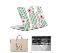 HLAAJJX for MacBook Pro 13 inch Case 2015 2014 2013 2012 A1502 A1425 with Retina Dispaly,Plastic Laptop Hard Shell Case & Sleeve & Keyboard Cover for Mac Pro 13.3 inch,Floral Cactus